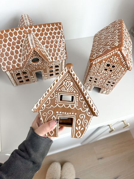 I found the most perfect Christmas gingerbread houses! They are heavy and the detail on these is a 10/10! Don’t risk living without these 🎄🎀🫶🏼🎅🏼🦌 @potterybarn #christmasdecor #gingerbreadhouses

#LTKHoliday #LTKfindsunder50 #LTKhome