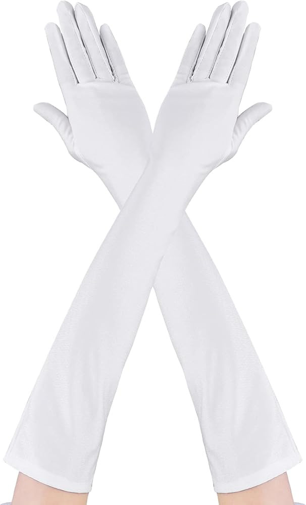 Women's Long Evening Gloves Ladies Elbow Length Opera Gloves Bridal Formal Fancy Dress Gloves for... | Amazon (UK)