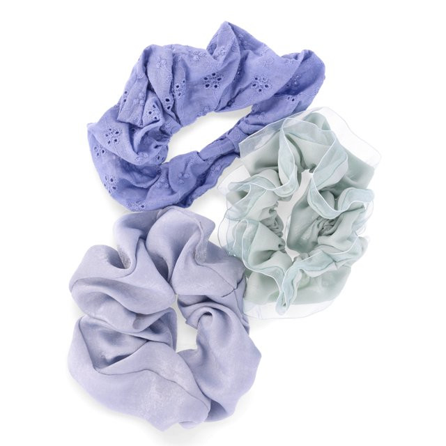 Time and Tru Hair Tie Set, 3-Pack, Blue | Walmart (US)