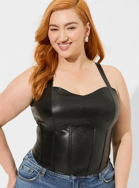 Faux Leather Corset Crop Top | Torrid (US & Canada)