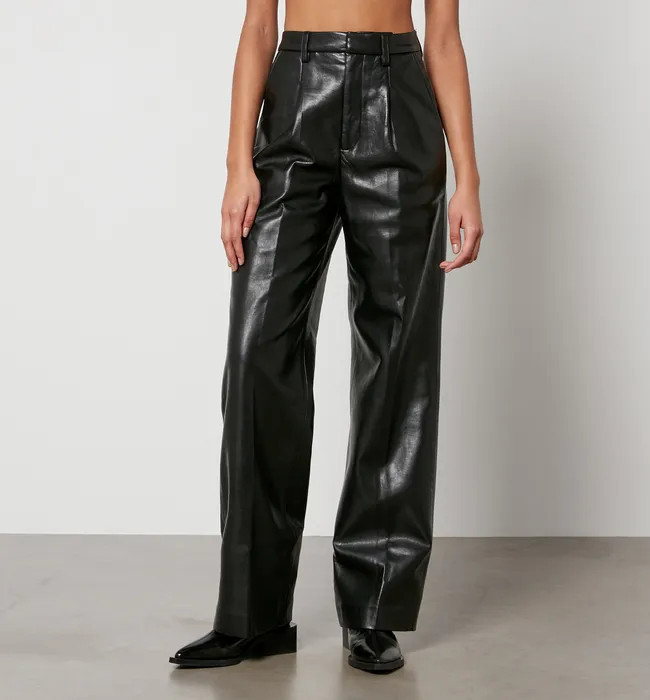 Anine Bing Carmen Faux and Recycled Leather Trousers | Coggles (Global)