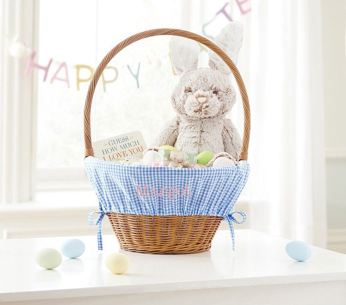 Gingham Easter Basket Liners | Pottery Barn Kids