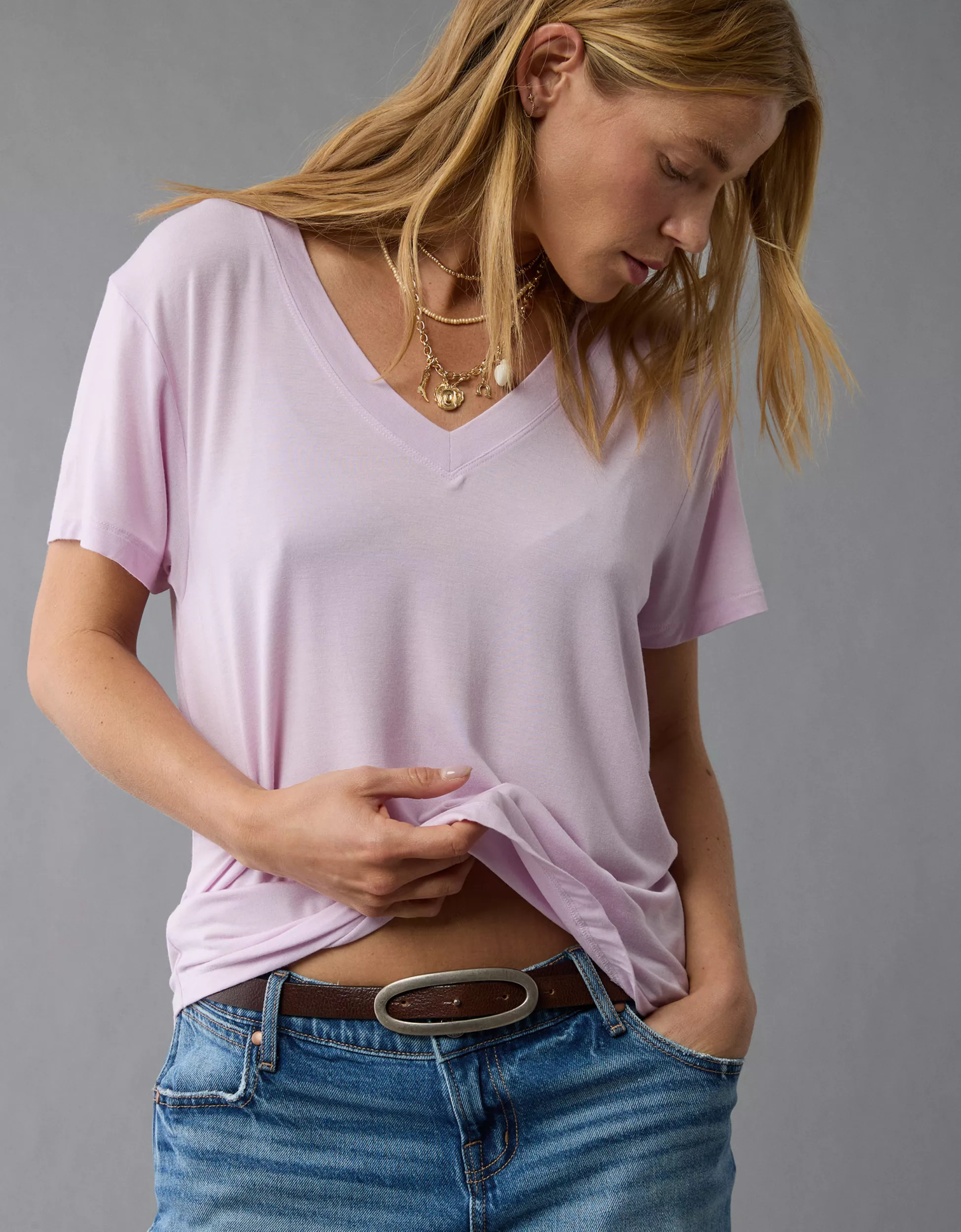 AE Soft & Sexy V-Neck T-Shirt | American Eagle Outfitters (US & CA)