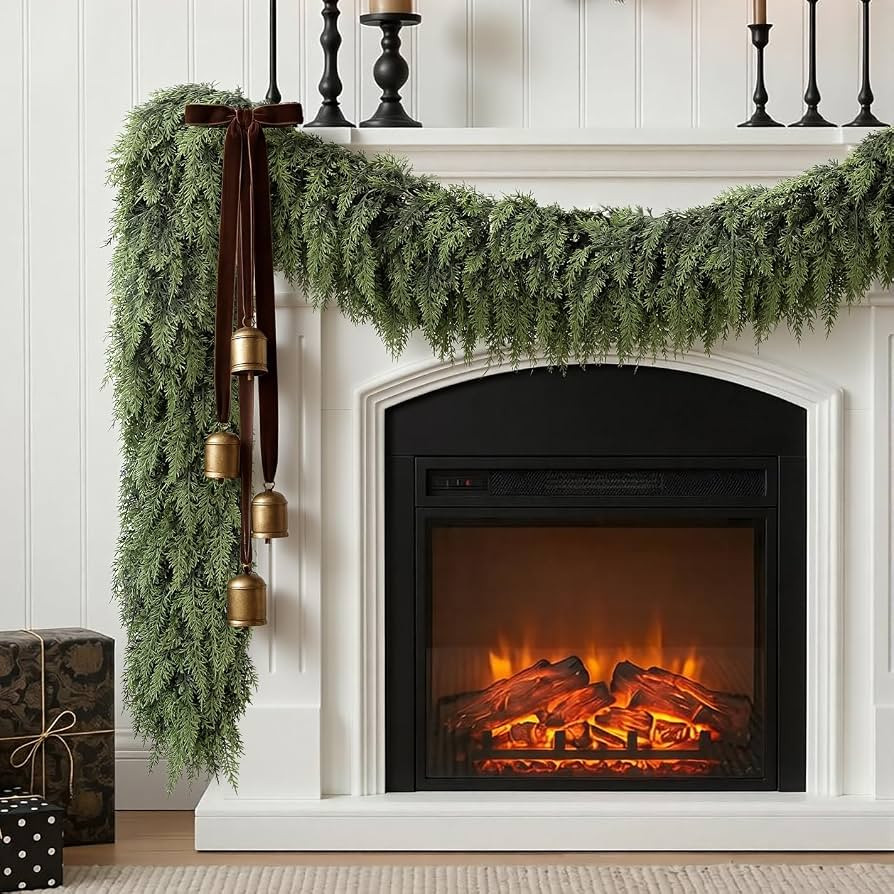 Alupssuc 9FT Christmas Garland, Encrypting Real Touch &Full Cedar Garland | Amazon (US)