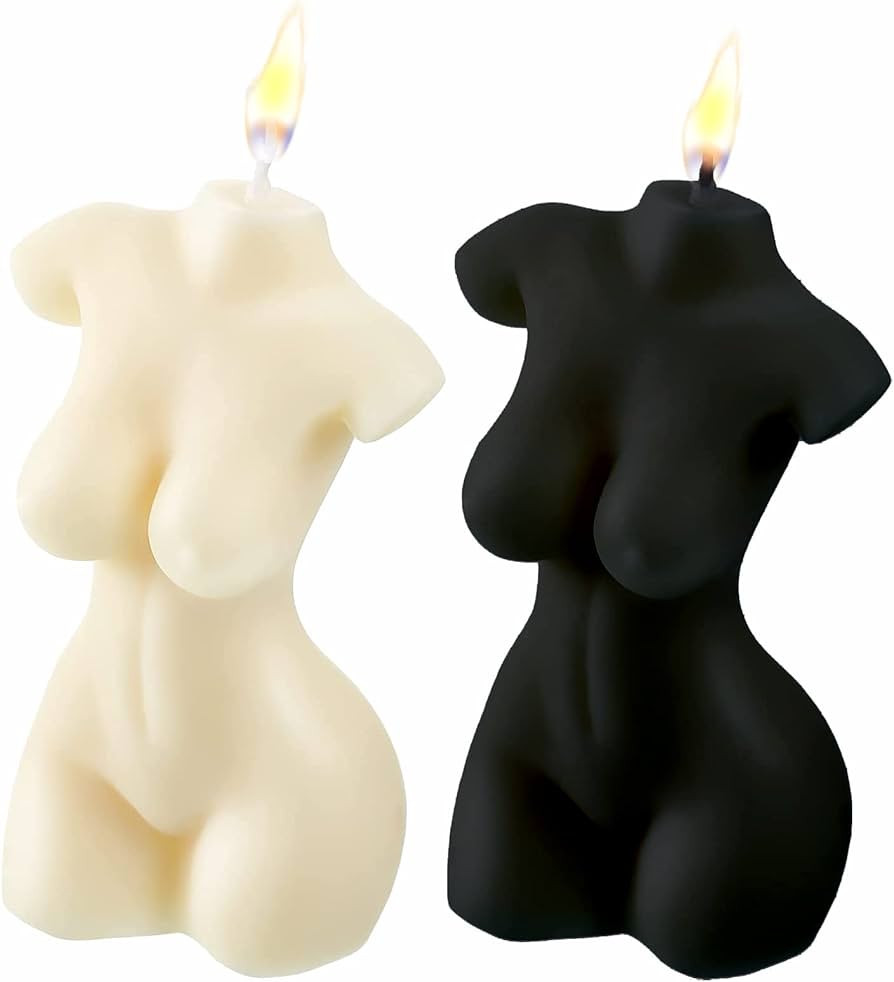 2PCS Shaped Candles, Female Body Shaped Torso Candle - Home Decoration for Bedroom & Bathroom, Un... | Amazon (US)