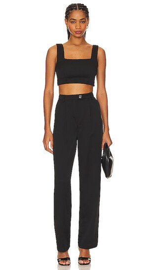 MORE TO COME Harley Tailored Pant Set in Black. - size M (also in L, XS, XXS) | Revolve Clothing (Global)