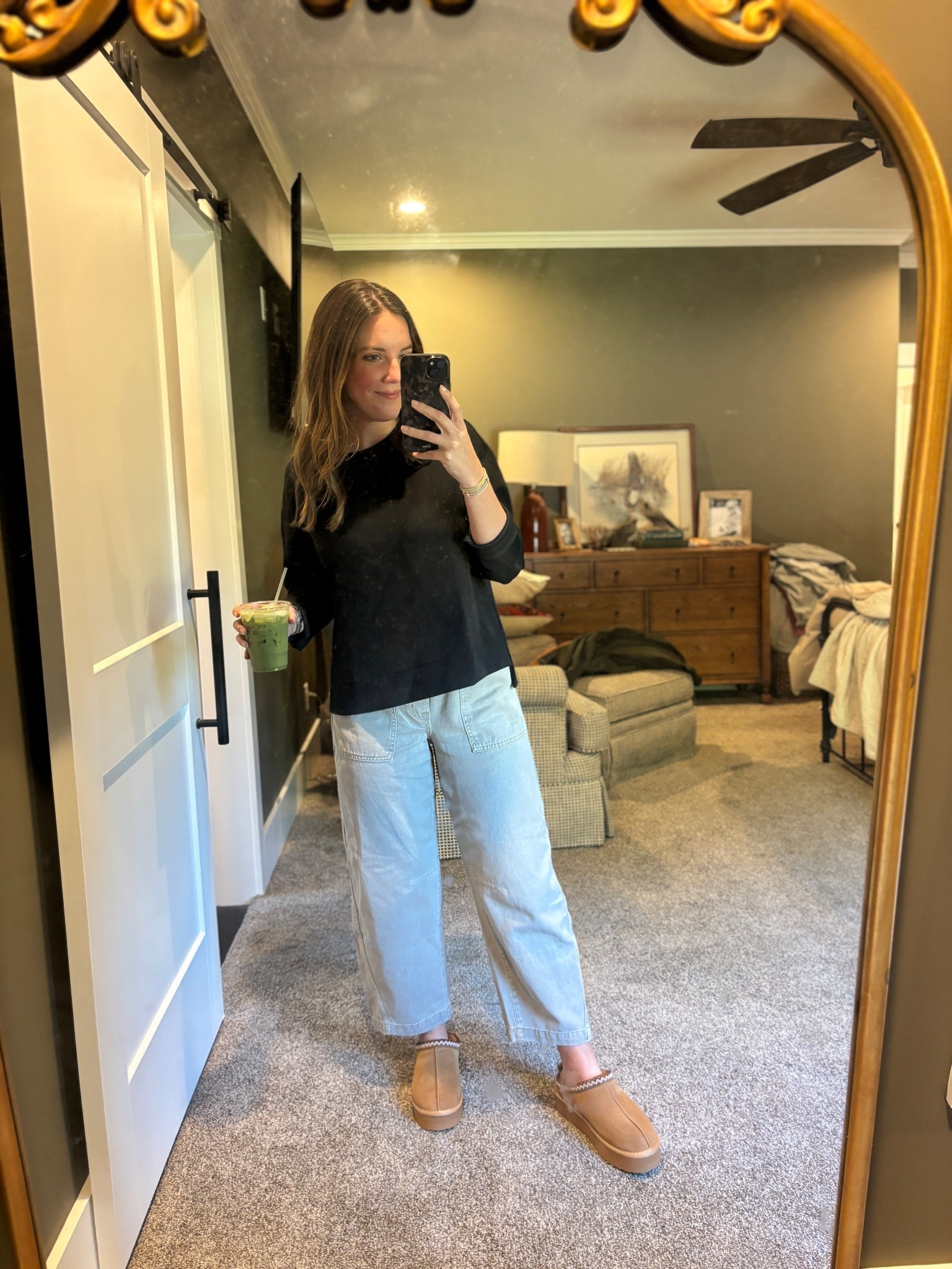 WFH fit 🏡✨

8 shoe, small in pants. I sized down  