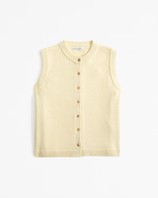 Crew Button-Up Sweater Vest | Abercrombie & Fitch (US)