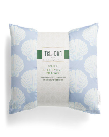18x18 2pk Indoor And Outdoor Shell Pillows | Polyester | Marshalls