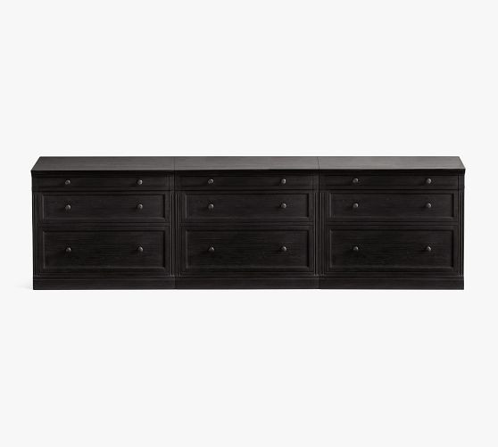 Livingston Media Console with File Cabinets (105") | Pottery Barn (US)