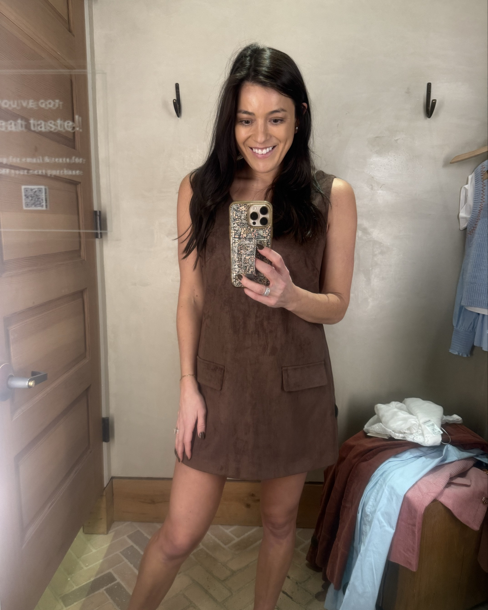 How cute is this?! Yes suede and actually a romper! It has shorts in the back. Would be great with a long sleeve under it, too. 🤎

#LTKSeasonal
