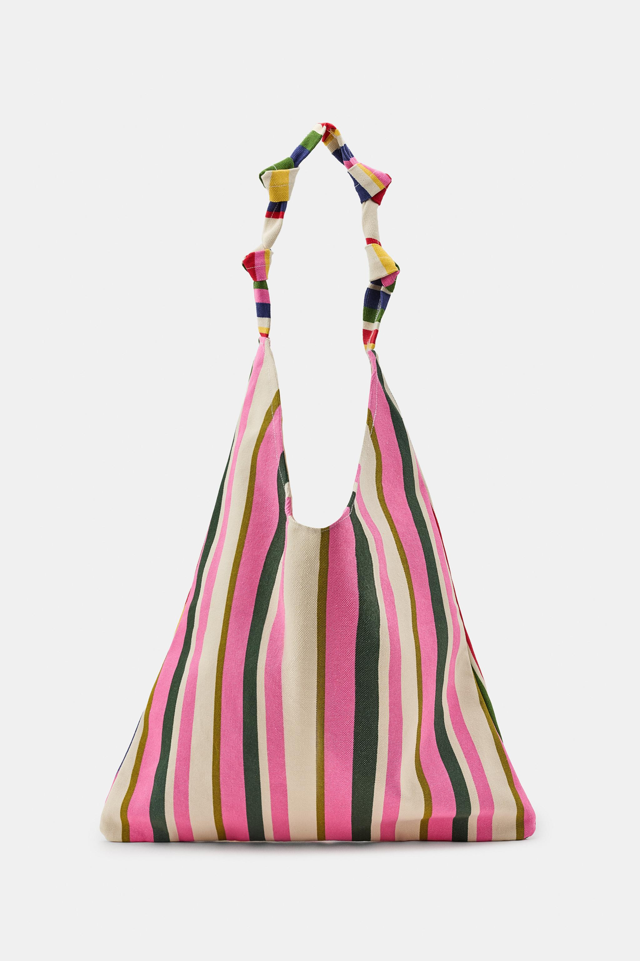 STRIPED CANVAS BAG | Zara US
