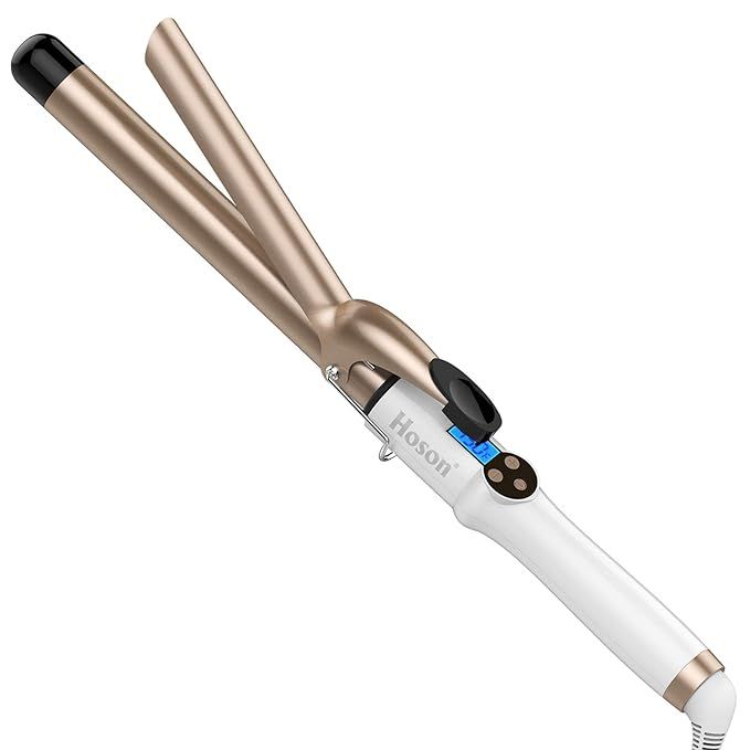 Hoson 1 Inch Curling Iron Professional Ceramic Tourmaline Coating Barrel Hair Curler, LCD Display... | Amazon (US)