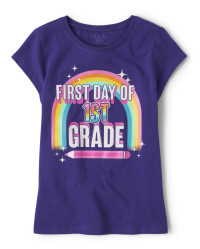 Girls First Day Of 1st Grade Graphic Tee - Solar Storm | The Children's Place
