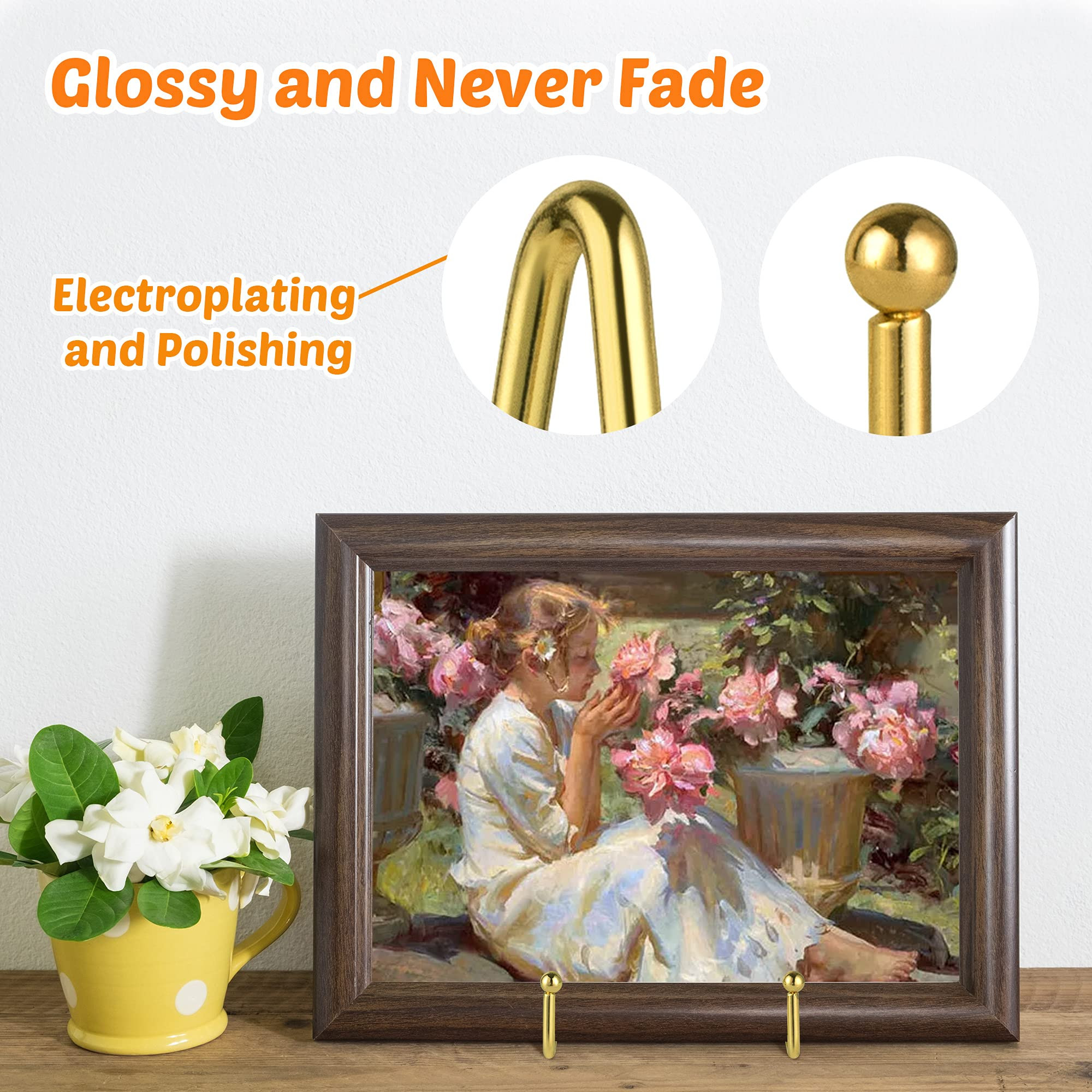 Mocoosy 2 Pack 4 Inch Gold Plate Stands for Display, Metal Square Wire Easel Stand, Plate Holder ... | Amazon (US)