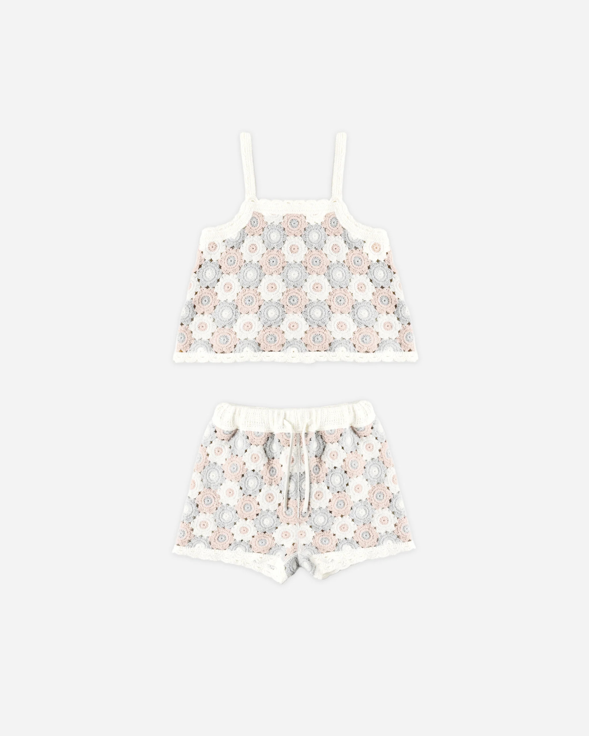 Lili Knit Set Blue, Light Pink, Ivory | Rylee + Cru