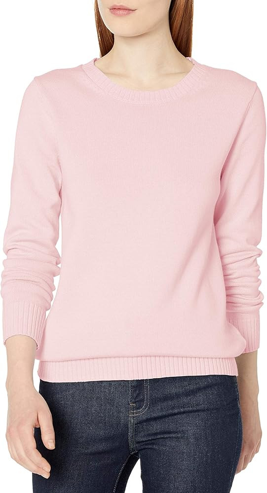 Amazon Essentials Women's Crewneck Sweater, 100% Cotton, Plus Size Available | Amazon (US)