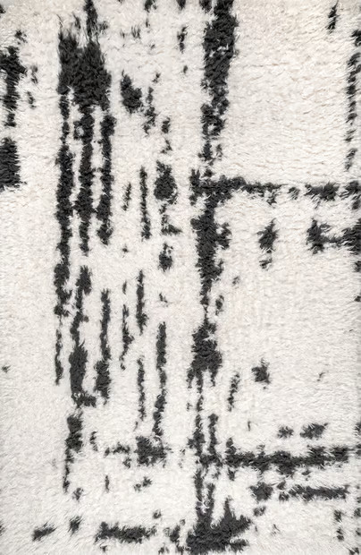 Beige Shag Grid 9' x 12' Area Rug | Rugs USA