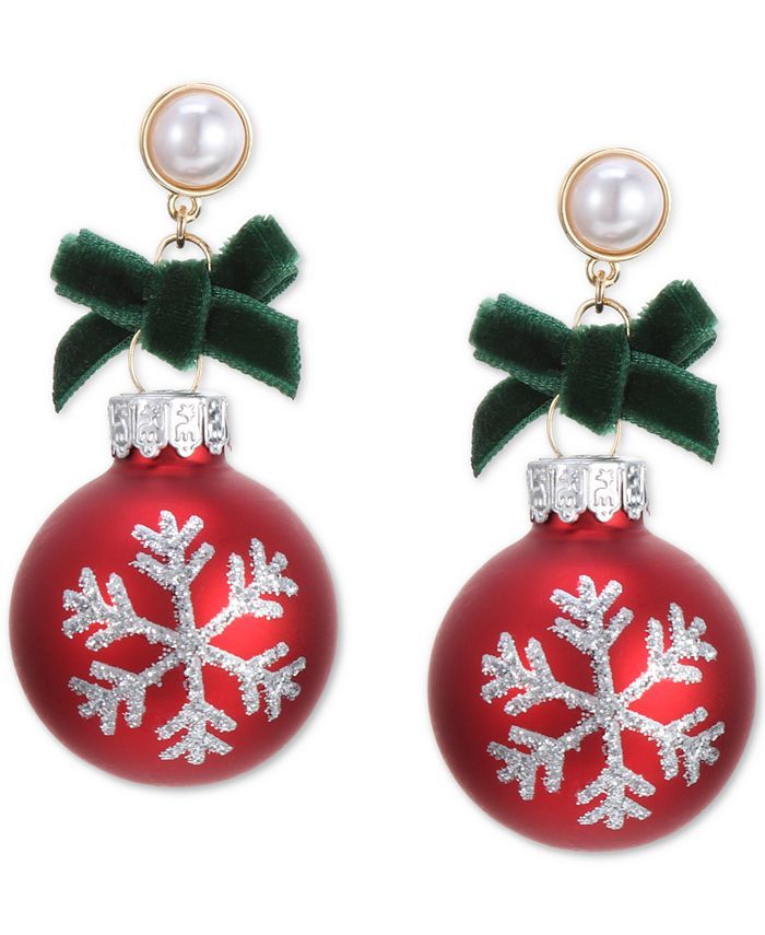 INC International Concepts Holiday Lane Imitation Pearl Ornament Drop Earrings, Created for Macy'... | Macys (US)