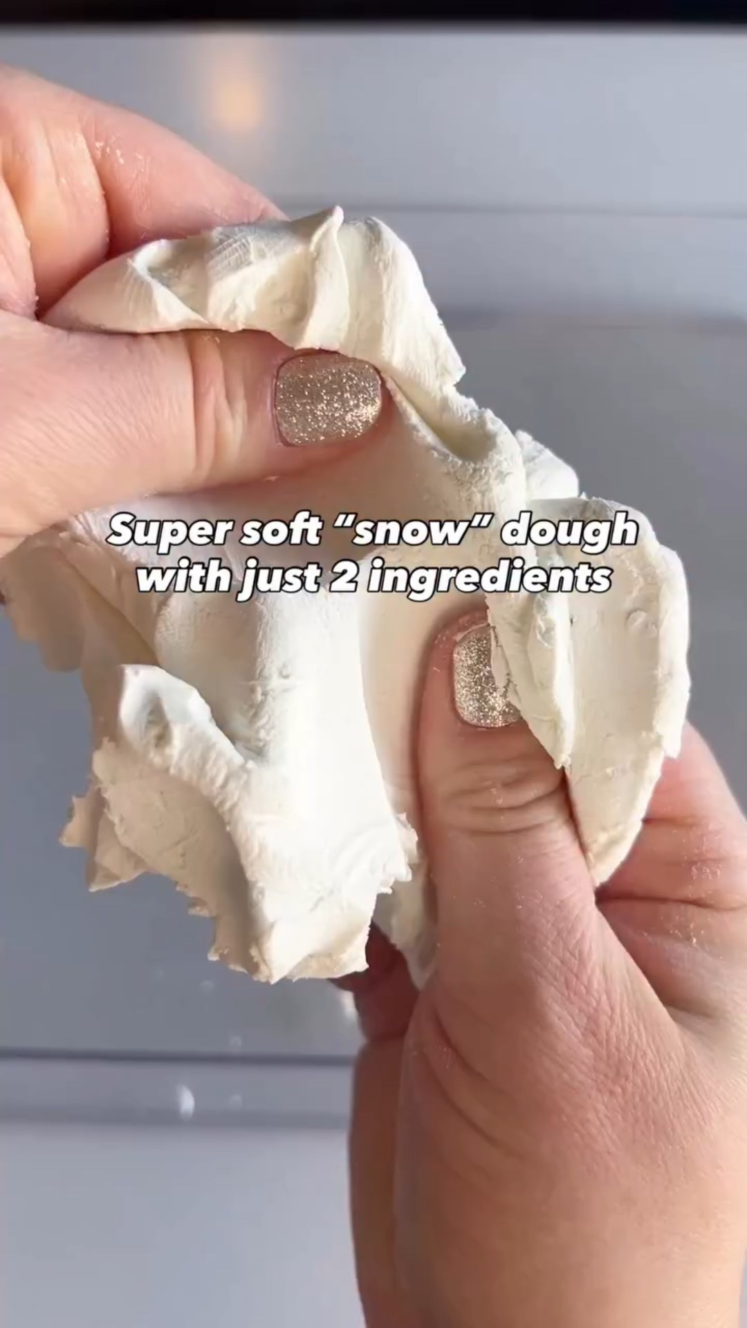 You probably have all you need in your pantry. This 2-ingredient “snow” dough is an easy, low-prep sensory material that makes the perfect base for a winter sensory bin.

Recipe:
• 1/2 cup shaving cream
• 1/2 cup cornstarch

Mix and adjust as needed:
– Too crumbly? Add shaving cream
– Too sticky? Add cornstarch

#LTKSeasonal #LTKKids