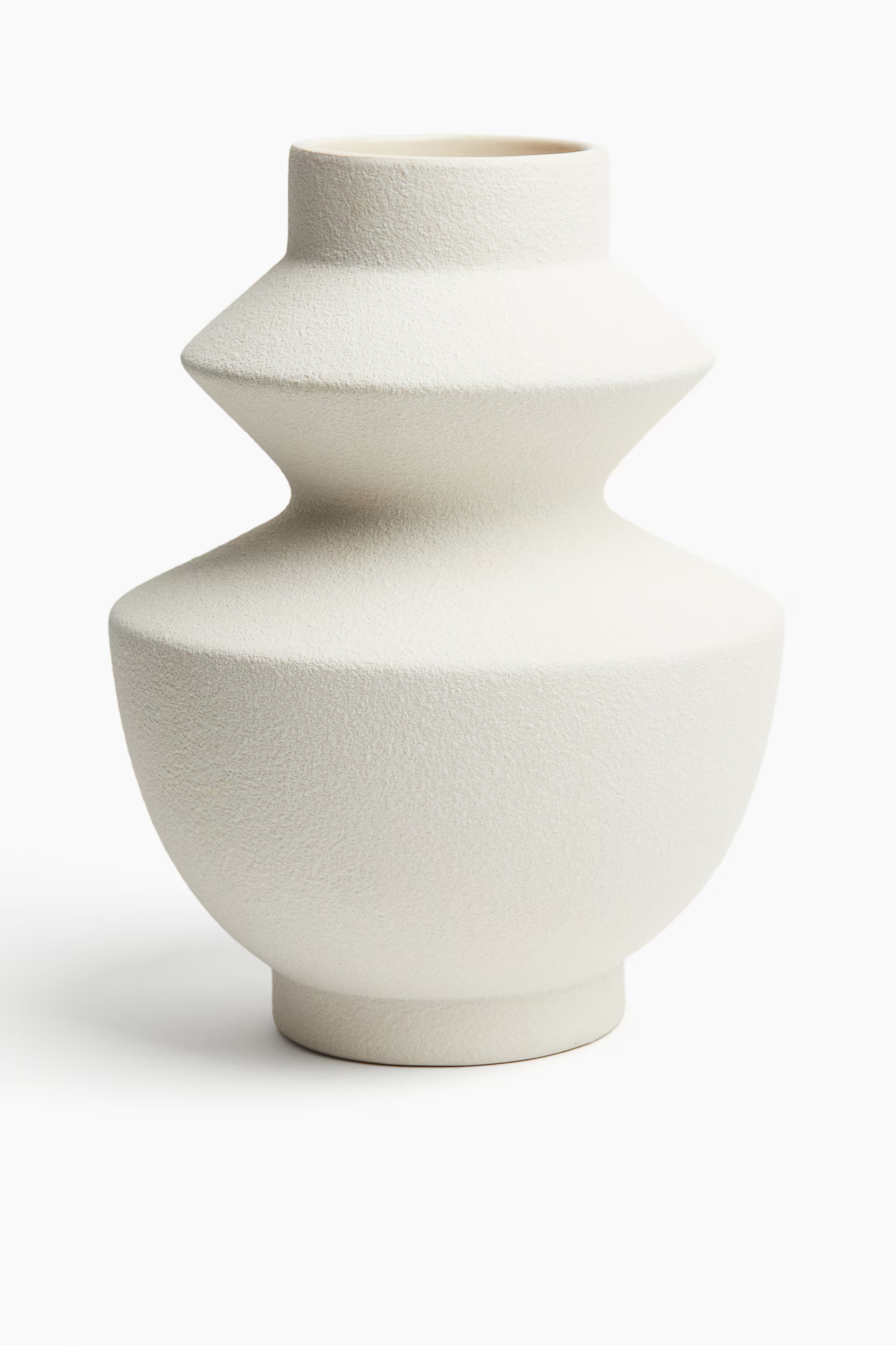 Tall Angular Stoneware Vase - White - Home All | H&M US | H&M (US + CA)