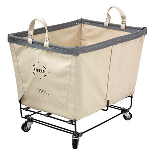 Steele Canvas™ Square Laundry Cart Black/Grey | The Container Store