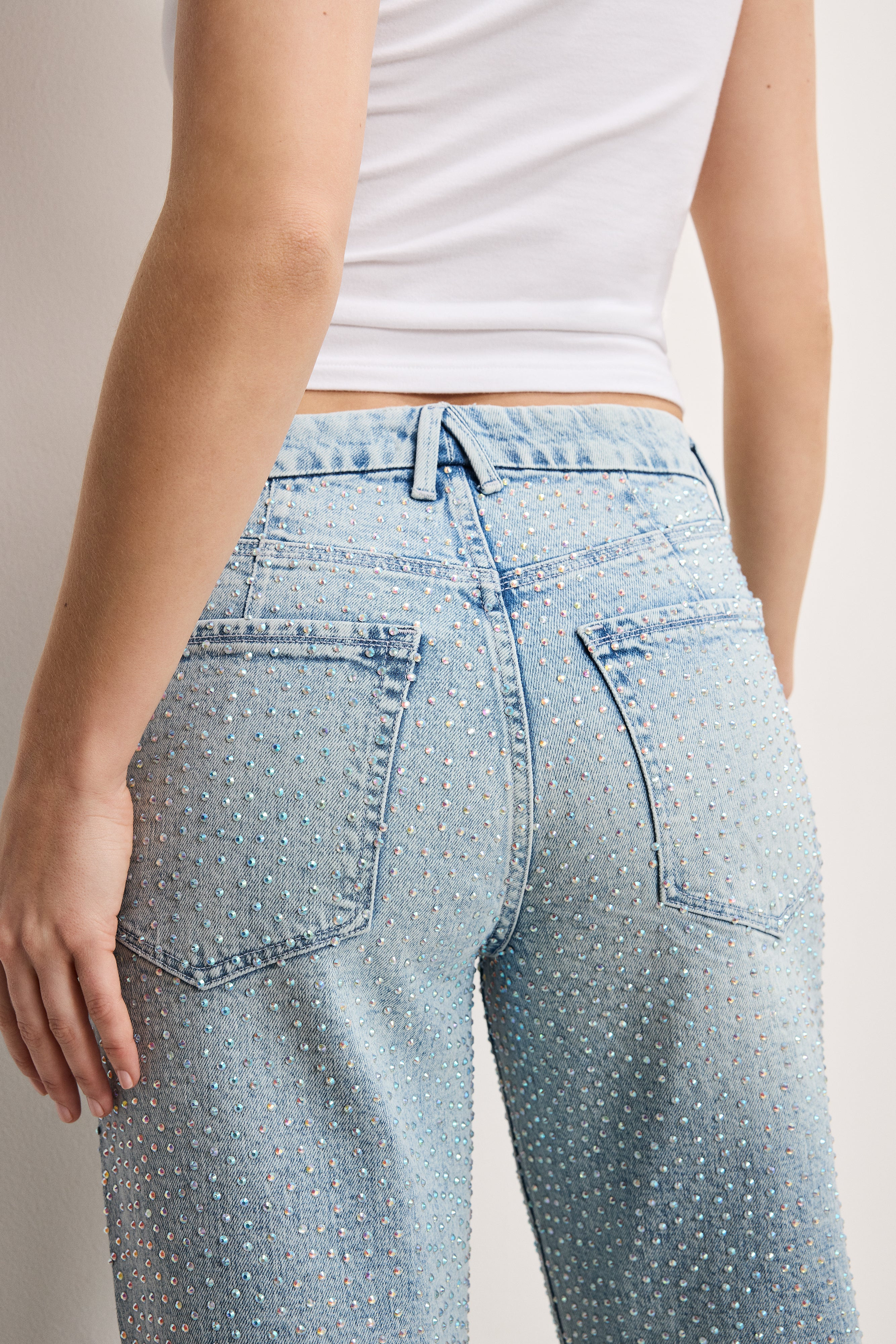 GOOD 90S RELAXED RHINESTONE JEANS | INDIGO975 - GOOD AMERICAN | Good American