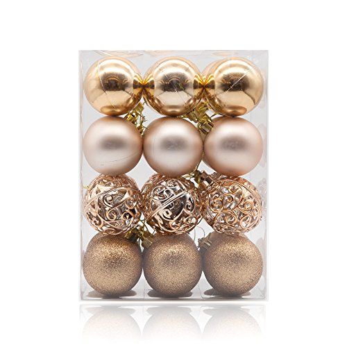 AMS Christmas Ball Pierced Trees Pendant Shatterproof Ball Ornament Seasonal Decorations Ideal for X | Amazon (US)