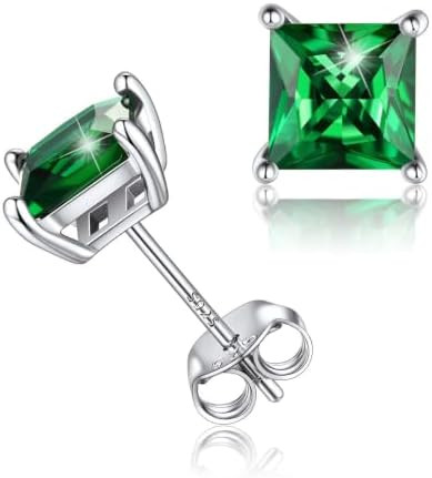ChicSilver Birthstone Earrings for Women 925 Sterling Silver Small Stud Earrings for Women Sensit... | Amazon (CA)