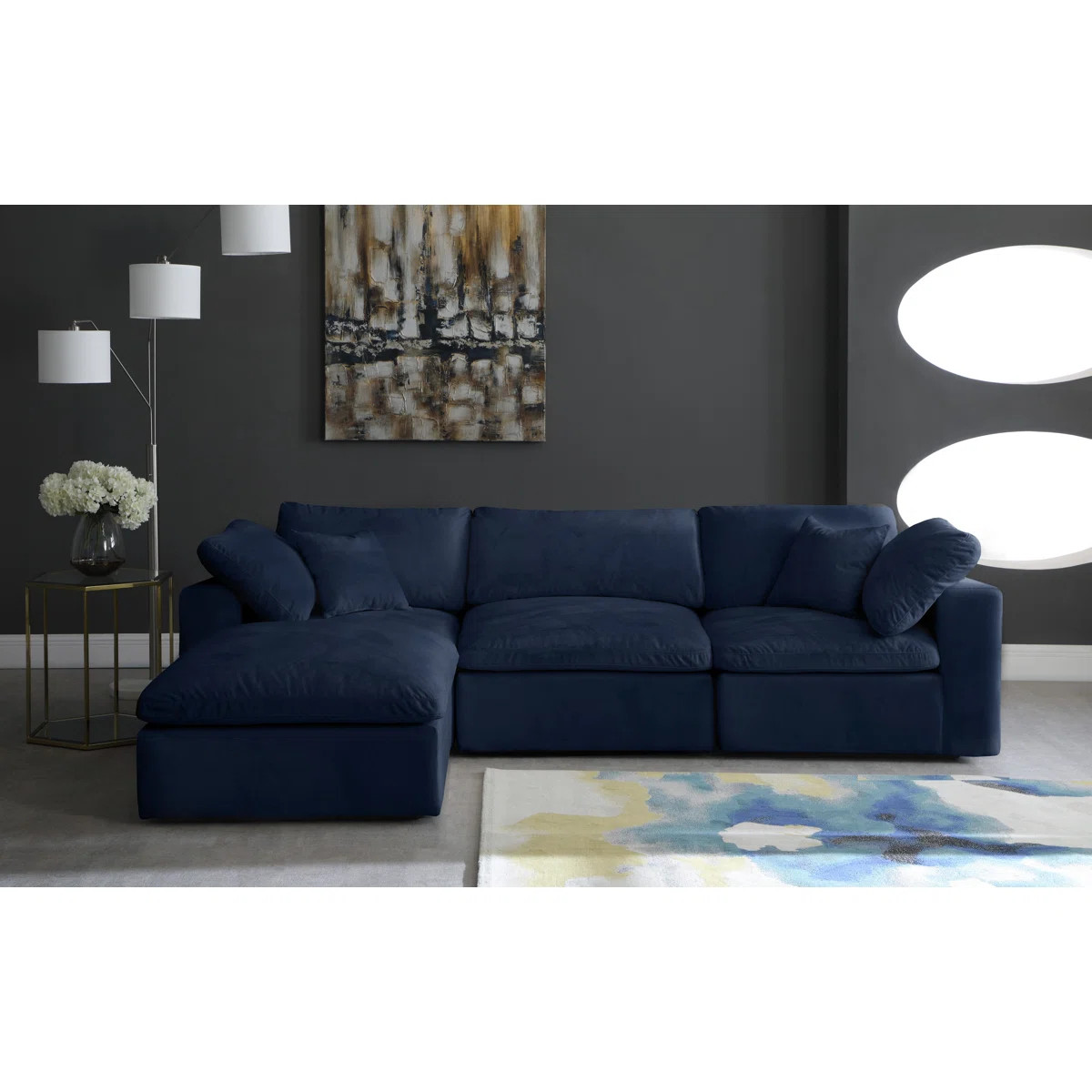 Millersburg Velvet Sectional | Wayfair North America