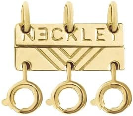 Necklet Triple Necklace Layering Clasp, Gold | Amazon (US)