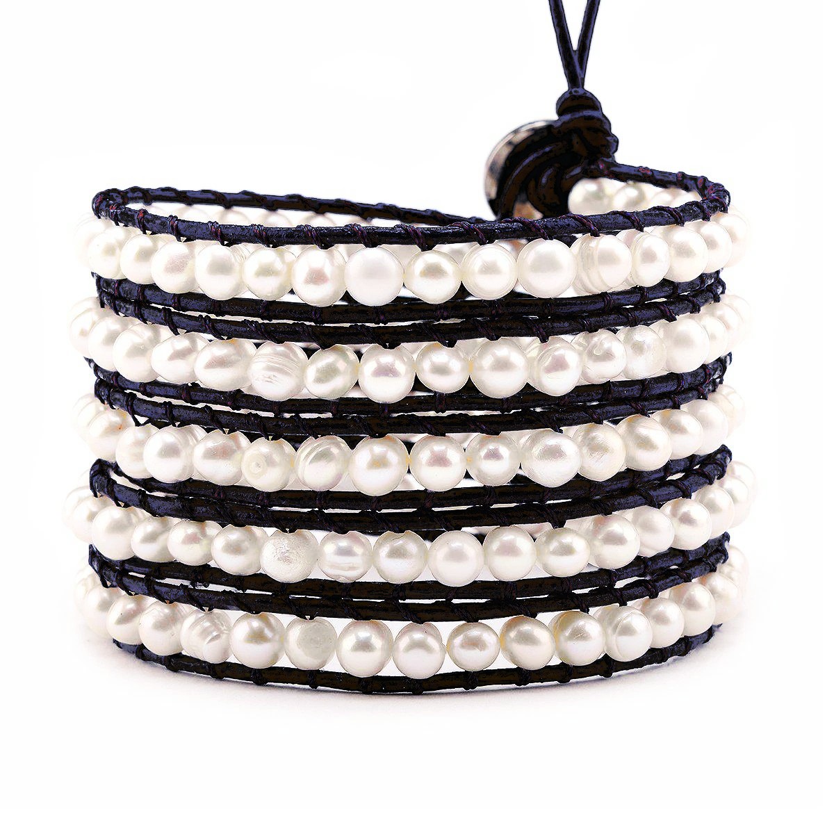 Freshwater Pearls on Brown | Victoria Emerson