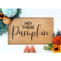 Hey There Pumpkin, Hello Pumpkin Doormat, Hi Pumpkin Door Mat, Funny Doormat, Housewarming gift, Fall Decor, Halloween Decor, Coir Doormat | Etsy (US)