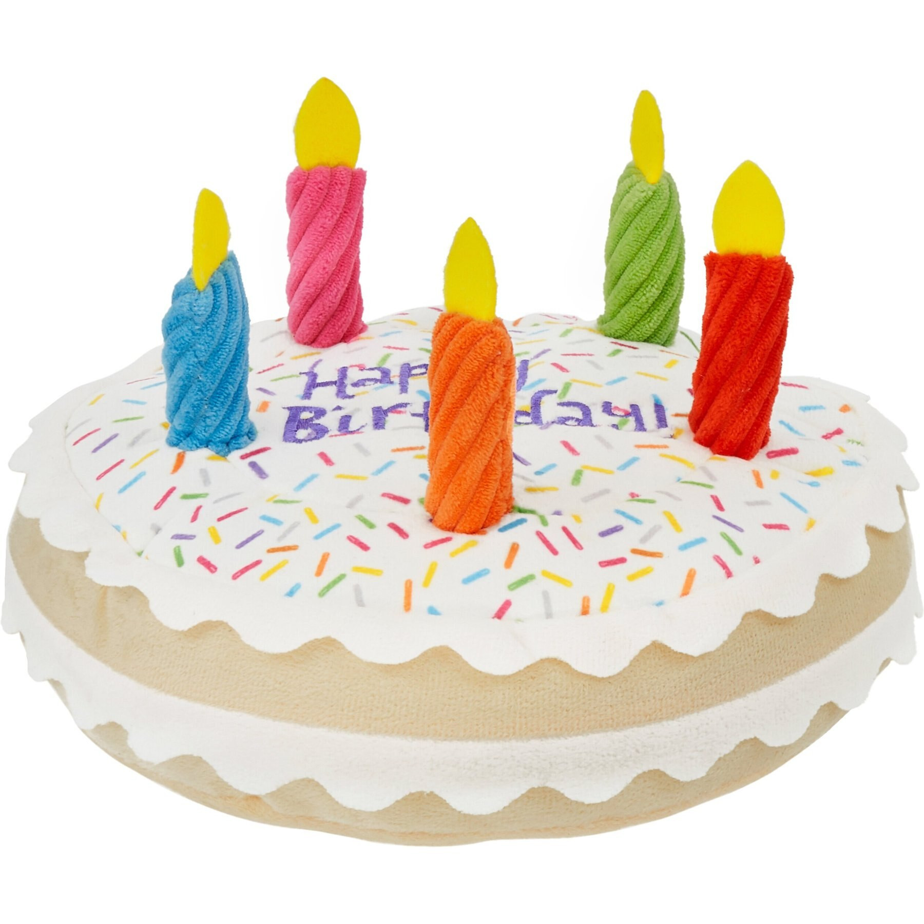 Frisco Birthday Cake Plush Squeaky Dog Toy, Large | Chewy