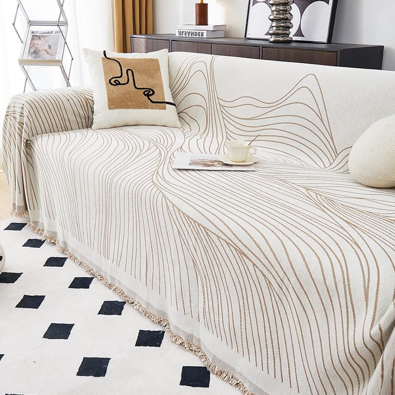 Washable Chenille Sofa Cover for Loveseat, 3-Seat, Futon & L-Shaped Sofas - Pet-Friendly Couch Co... | Amazon (US)