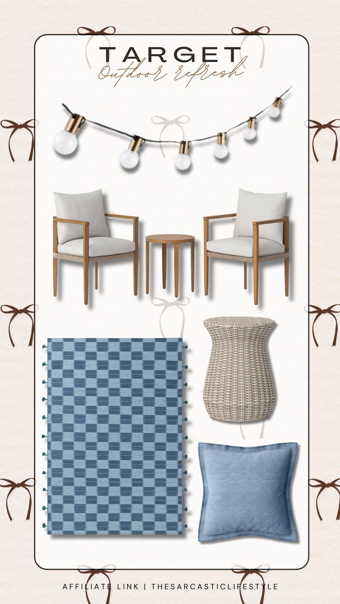 Patio refresh season is officially here 🌿✨  #OutdoorRefresh #PatioSeason #BackyardInspo #OutdoorLiving #HomeRefresh #SpringHome #PatioDecor #AffordableHome #TargetStyle #HomeInspo #CozyOutdoor #DeckDecor #PorchInspo #SpringRefresh #NeutralHome #HomeStyling

#LTKdayinmylife #LTKHome