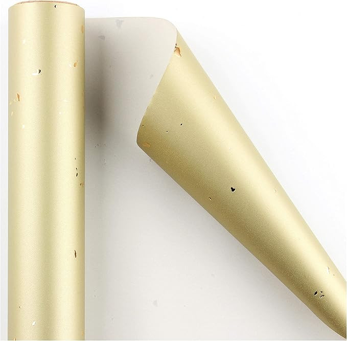 SHARMICO Wedding Wrapping Paper - Gold with Pure Dot Design for Bridal Showers, Birthday, Holiday... | Amazon (US)