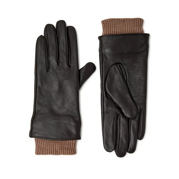 Time and Tru Women's Leather Gloves - Walmart.com | Walmart (US)