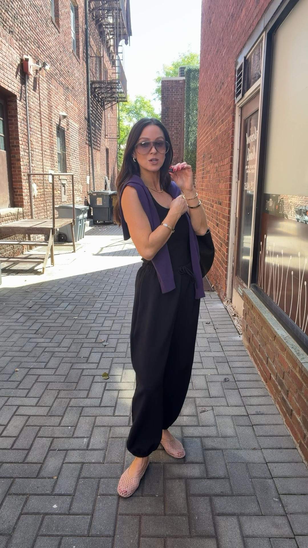The best kind of outfit - grab and go elevated casual. The pants that don’t wrinkle. A great tank that you can wear a regular bra with, the flats you can walk for miles in, and the sweater that’s a color of the season and on sale right now! All true to size!

#LTKootd #LTKmomlife #LTKOver40