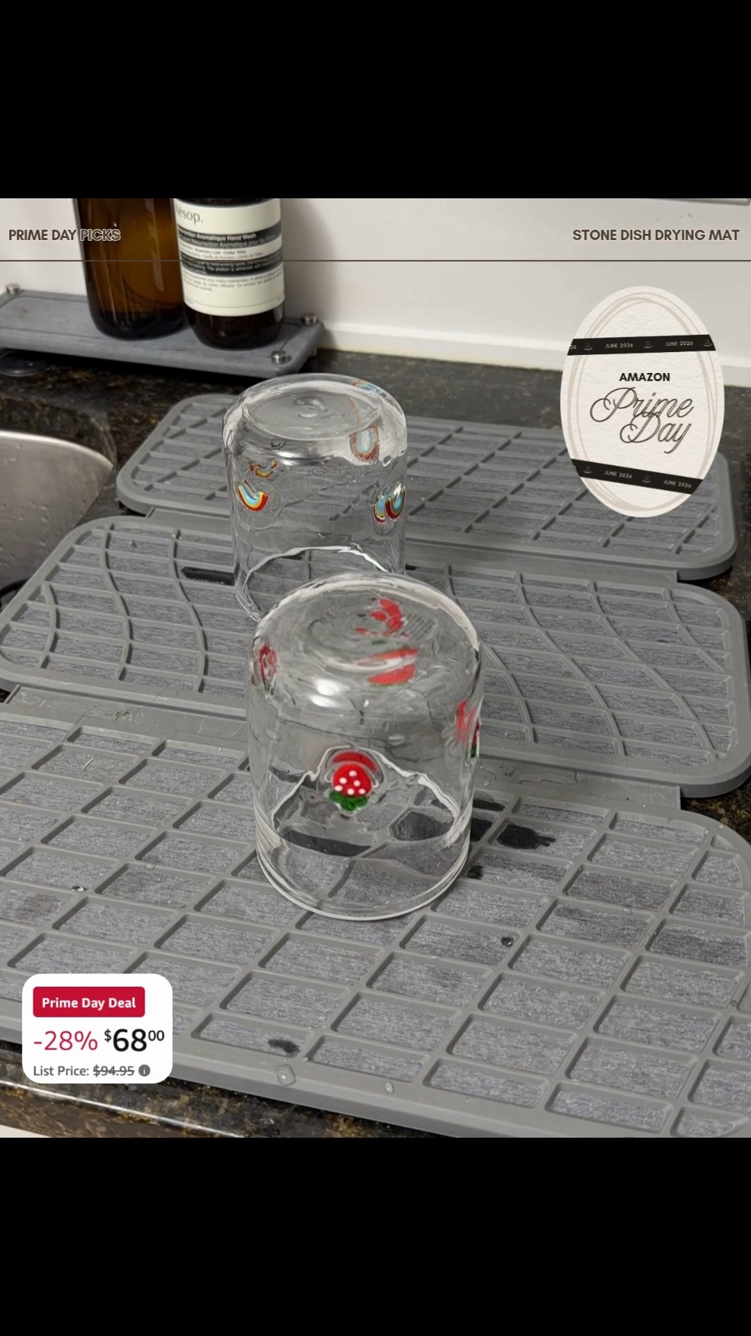 This stone dish drying mat is a kitchen must have! Seriously love how quickly the water dries and it doesn’t take up much space on the counter. It’s foldable so it can be put away when not in use. On sale for Prime day!

#LTKHome #LTKSaleAlert #LTKootd
