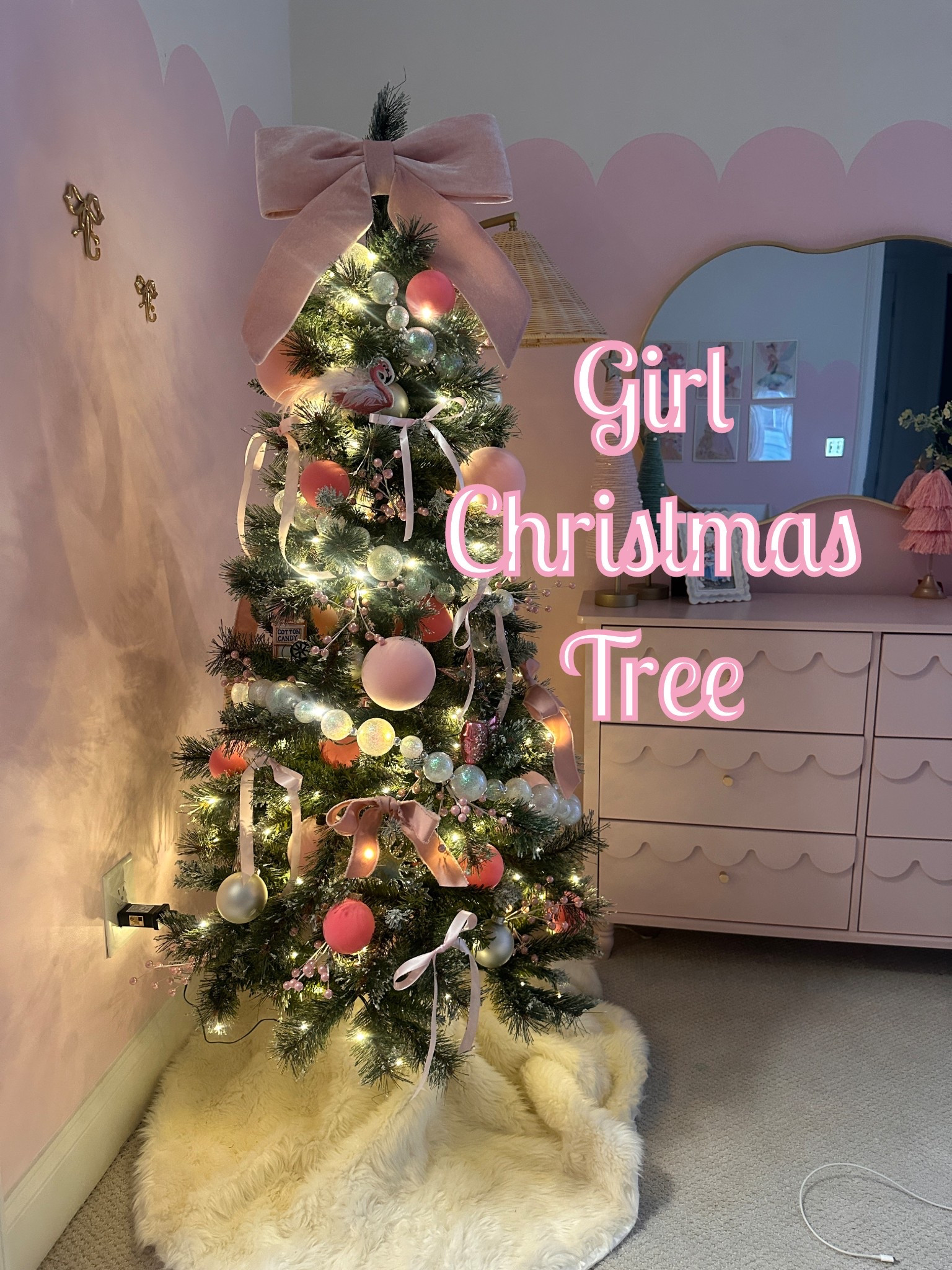 The pinkest, sweetest little girl tree there ever was. I can’t wait to add ornaments each year that the girls pick out  

#LTKHoliday