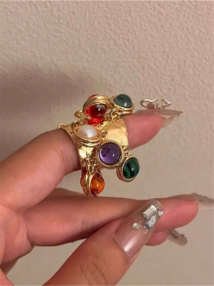 $2.95
-18%
$3.60
Last day
Last day
Extra Savings $0.65 Off

Save $0.15 off this item after joining.
Vintage Ring With Adjustable Peacock Stone Pendant & Tassel, Women's Jewelry Accessory For Index Finger
4.90
(100+)
Color: Multicolor


Qty:

 | SHEIN