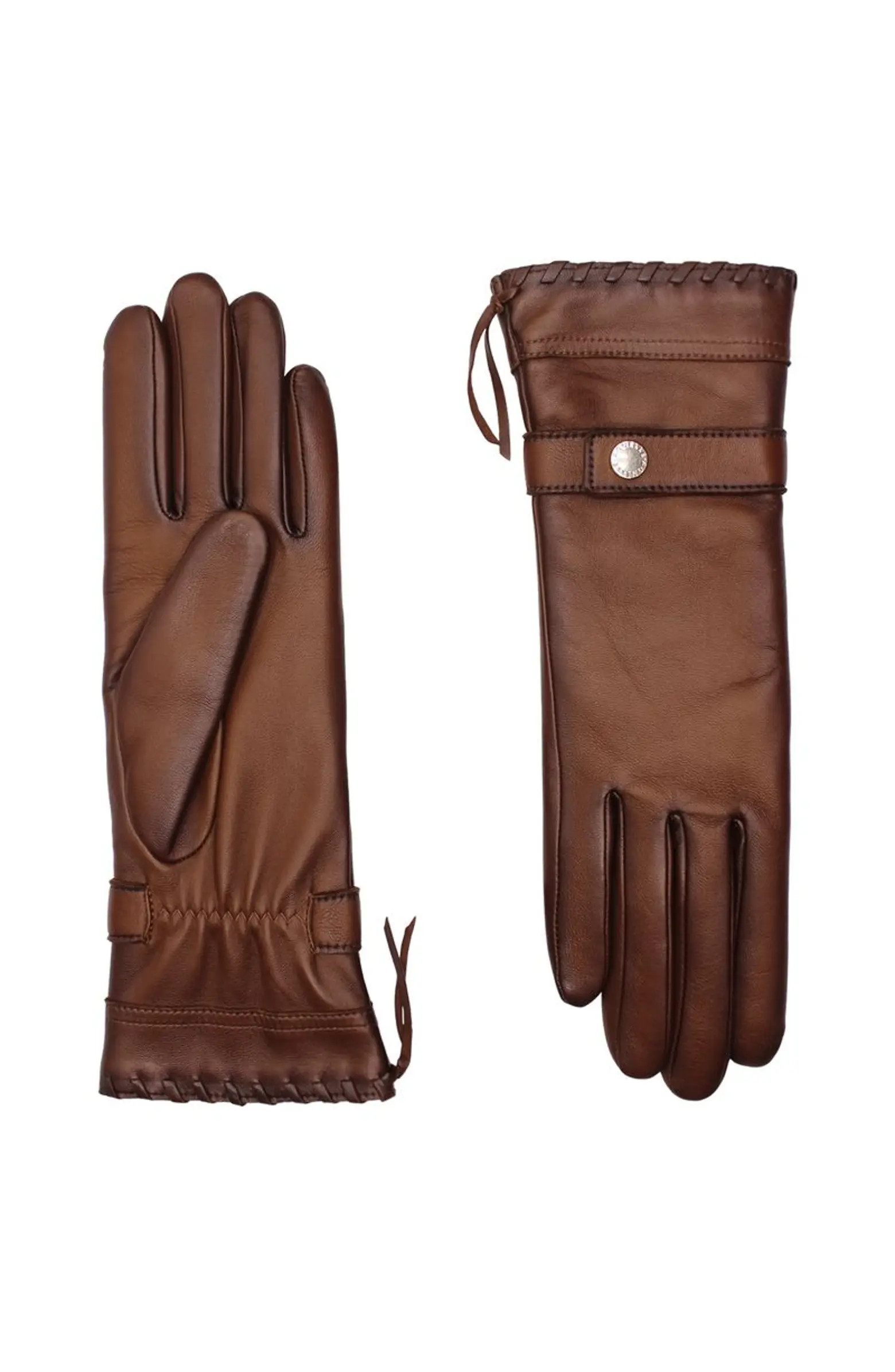Dallas Cashmere Lined Lambskin Glove with Corset Lacing | Nordstrom