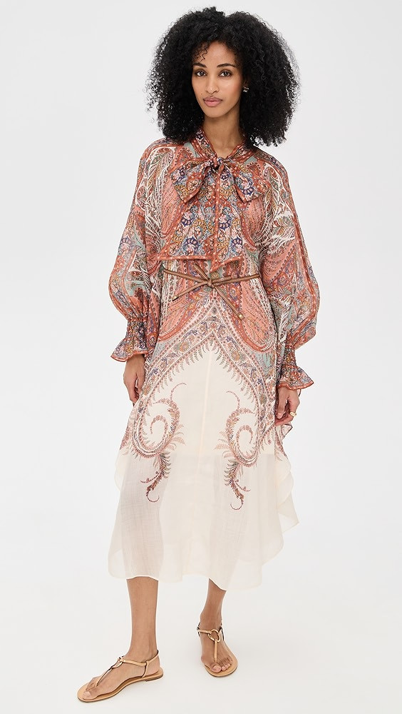 Rhiannon Tie Neck Midi Dress | Shopbop