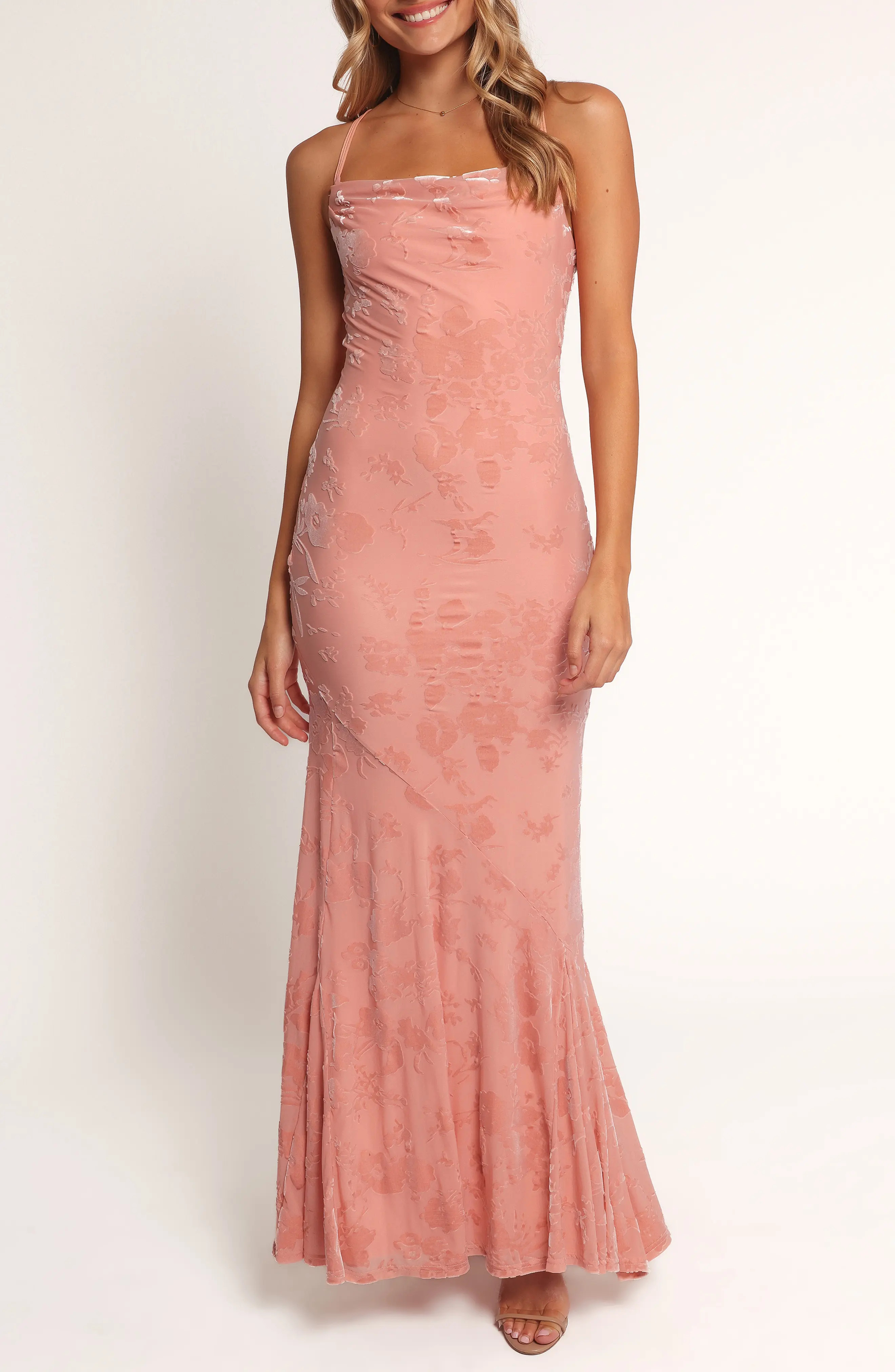 Floral Velvet Burnout Maxi Dress (Women) | Nordstrom | Nordstrom