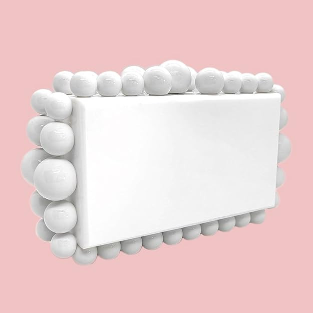 CUXVA Acrylic Evening Clutch Bag for Women Glitter Marble Purse Handbag for Wedding Party Prom | Amazon (US)