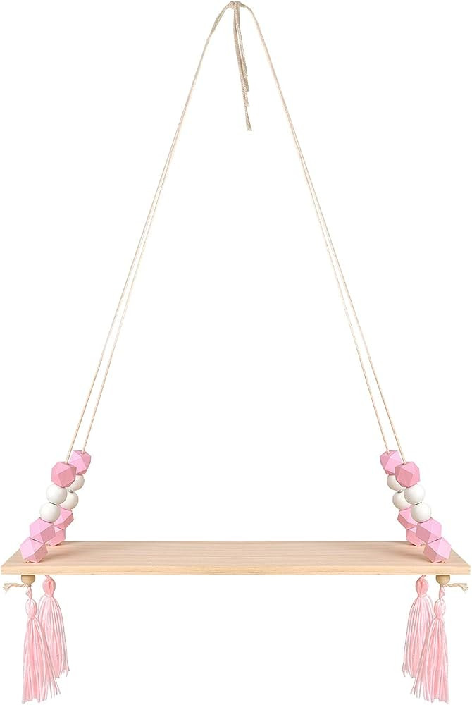 AvoDovA Wooden Floating Shelves for Wall, Hanging Floating Shelves, Hanging Plant Shelf, Wood Wal... | Amazon (UK)