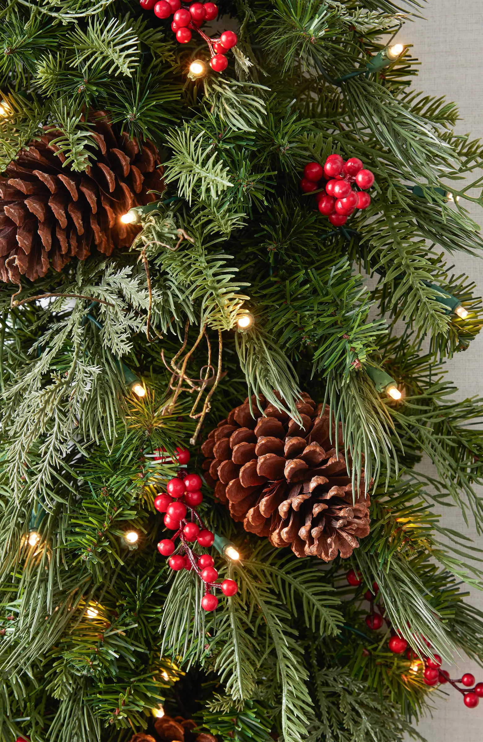 Balsam Hill Outdoor Lighted Red Berry Pine Foliage | Nordstrom | Nordstrom