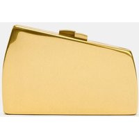 Zara - Metal Clutch Bag - Gold - One Size Only - Woman | Zara US