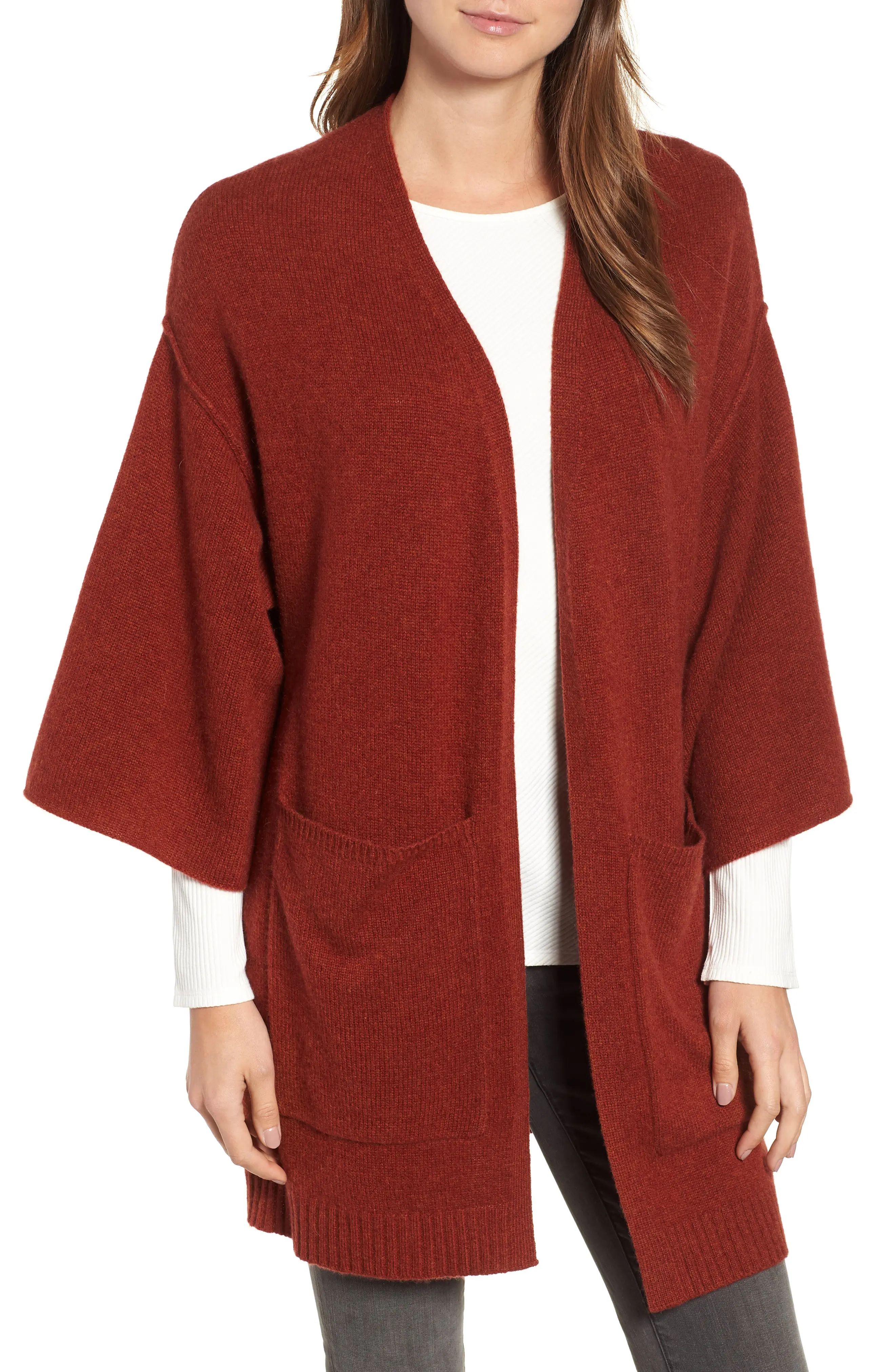 Halogen® Belted Cashmere Kimono | Nordstrom